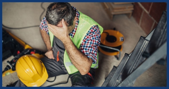 injured man at work